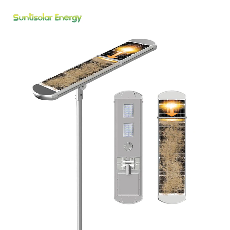 All in one self cleaning solar street light