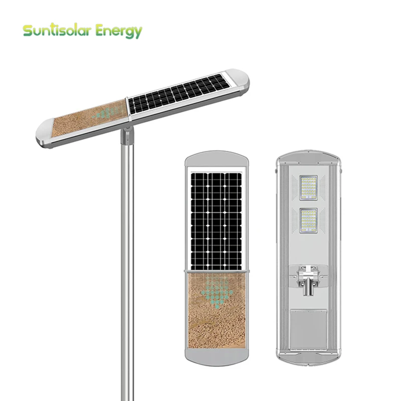 Integrated self-cleaning solar street light